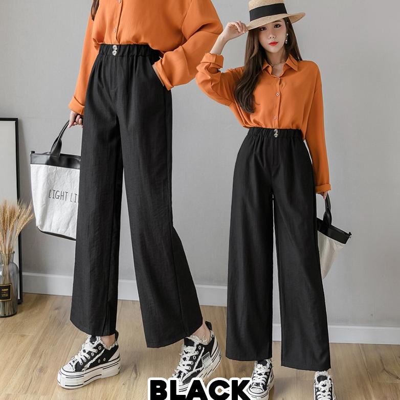 Karakorea 624 B Linen Highwaist Kulot/Kulot Linen Premium/Celana Kain/Celana Kerja/Cullote/Celana Wa