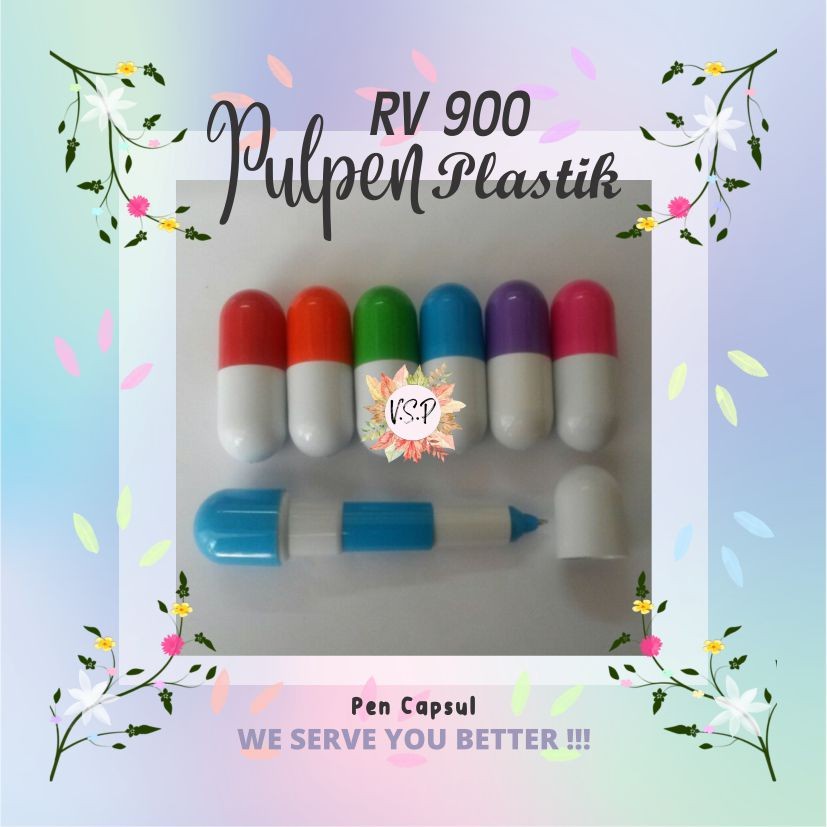 

Pulpen Plastik Capsul RV 900 / Souvenir Wedding Seminar kit Murah