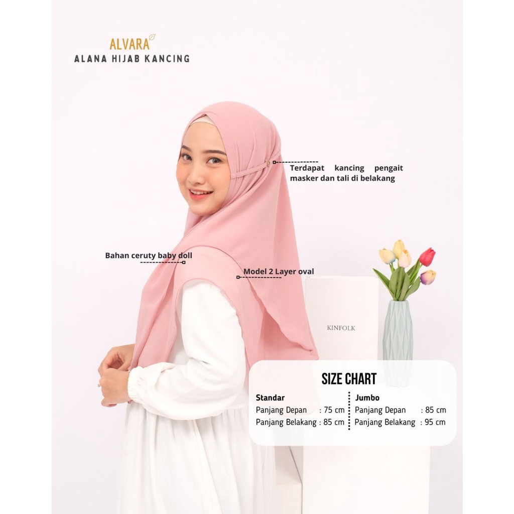 Alana Hijab Kancing Dewasa