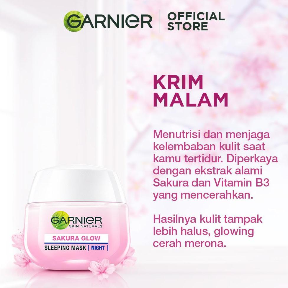 Spesial Garnier Sakura Glow Kit Day &amp; Night Cream - Moisturizer Skincare Krim Siang Malam (Light Complete) Promo Sp189