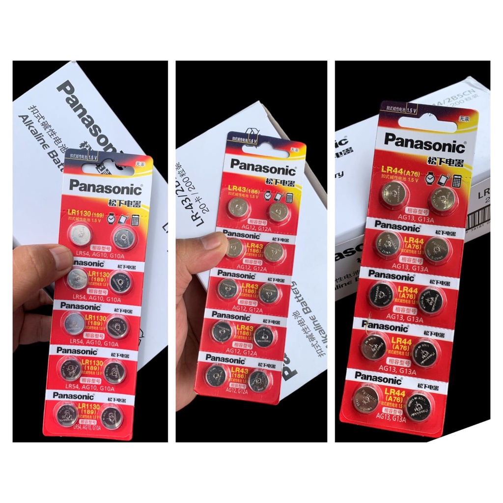 BATERAI BATU JAM TANGAN PANASONIC LR1130 LR43 LR44 ORIGINAL