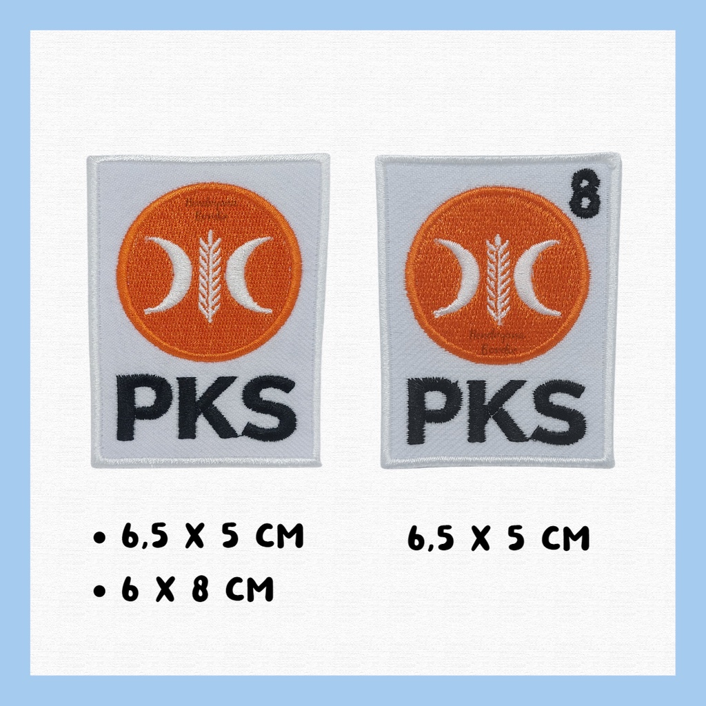 Bordir Logo PKS 8 — Patch Badge Bet Emblem