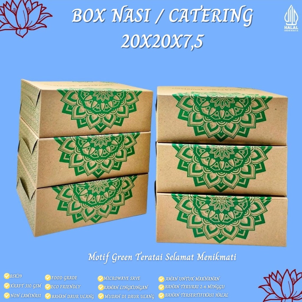 Box Nasi Catering Dus 20X20 Box 20x20 (B5K39-Non Laminasi)