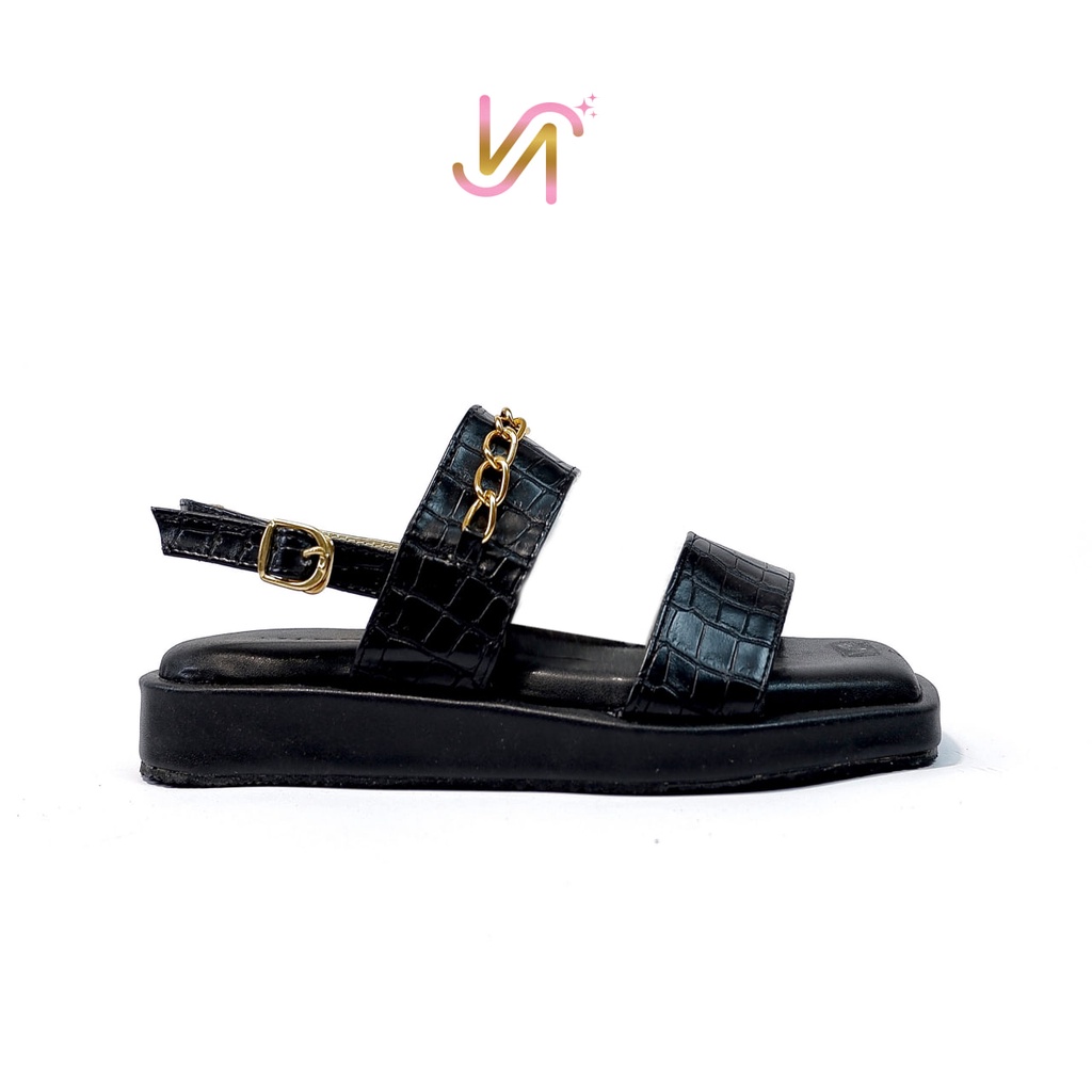 Nadilastuff Croco belt  Sandals Flat Wanita Premium