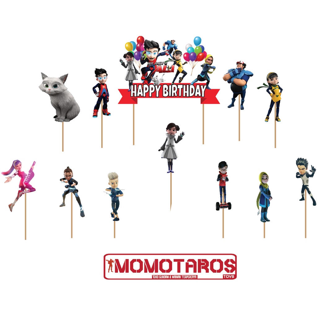 Topper cake Ejen Ali New set