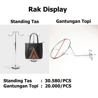 Rak Display Gantungan/Standing Tas/Display Topi Anting