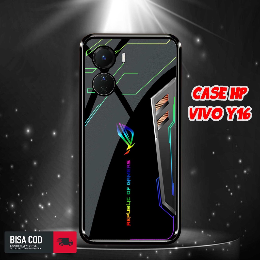 Case VIVO Y16 2023 Motif [ROG GAMERS] Casing VIVO Y16 TERBARU Hardcase Glossy Kilau 2D Case Hp VIVO 