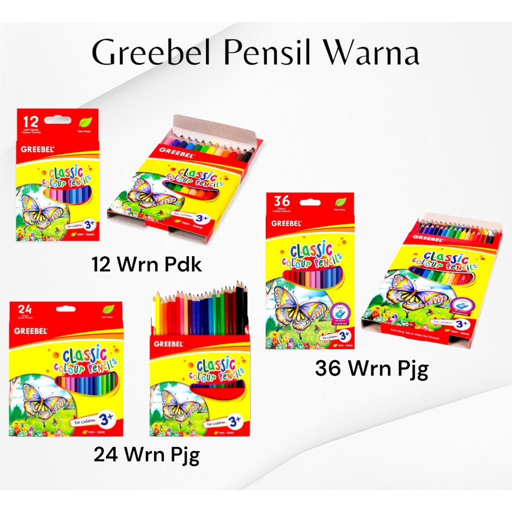 

Pensil Grebeel 12,24,36 Warna