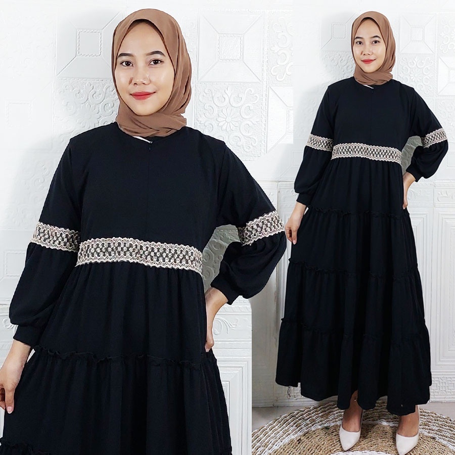 CARLINA GAMIS RENDA SAVINA ANJANI MAHIRA CERUTY PANJANG WANITA DRESS