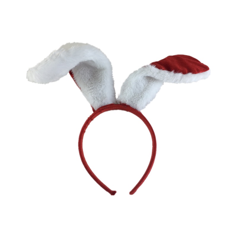 Bando Kelinci Red White Rabbit Ear Mask Bunny Sexy Pretty Girl