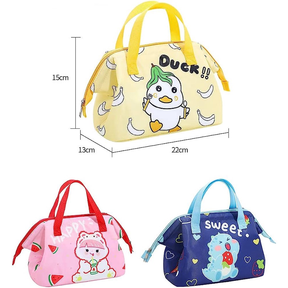 Tas Bekal lunch bag foil keep cool / keep warm cute fancy dika lucu tas tenteng