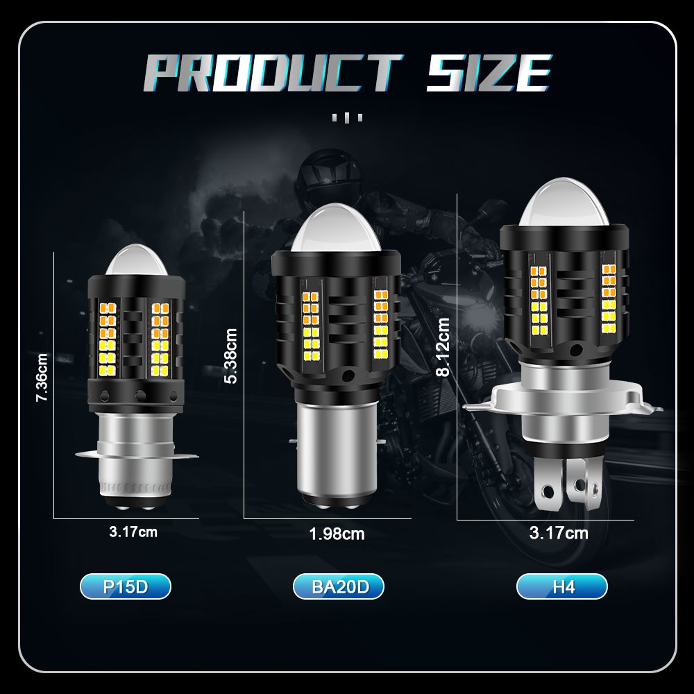 Projector LED H4 Laser Hi/Loo 12 Watt Bulb H6 BA20D P15D Laser LED