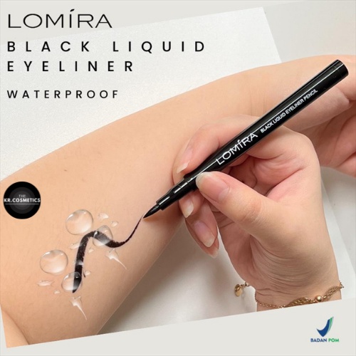 LOMIRA Black Liquid Eyeliner Pencil Waterproof Eyeliner Cair spidol BPOM  2gr