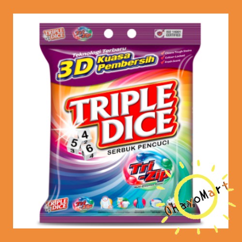 Triple Dice Tri-Zip / Detergent powder / Dadu bubuk deterjen 4,2kg