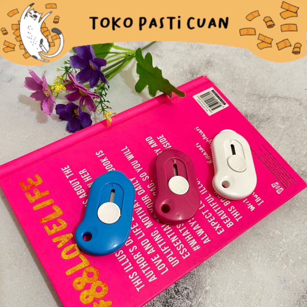 

Cutter Mini Polos pemotong kertas pisau kecil, tajam cutter portable 3 warna untuk Alat Tulis Kantor