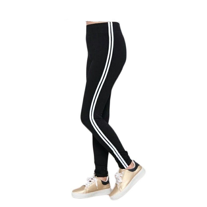 Celana Legging Wanita Olahraga Double List Strip Cl07