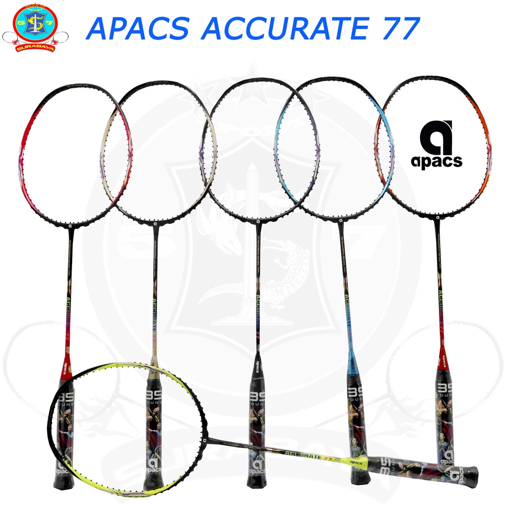 Raket Badminton Apacs Accurate 77 Original Bonus Senar