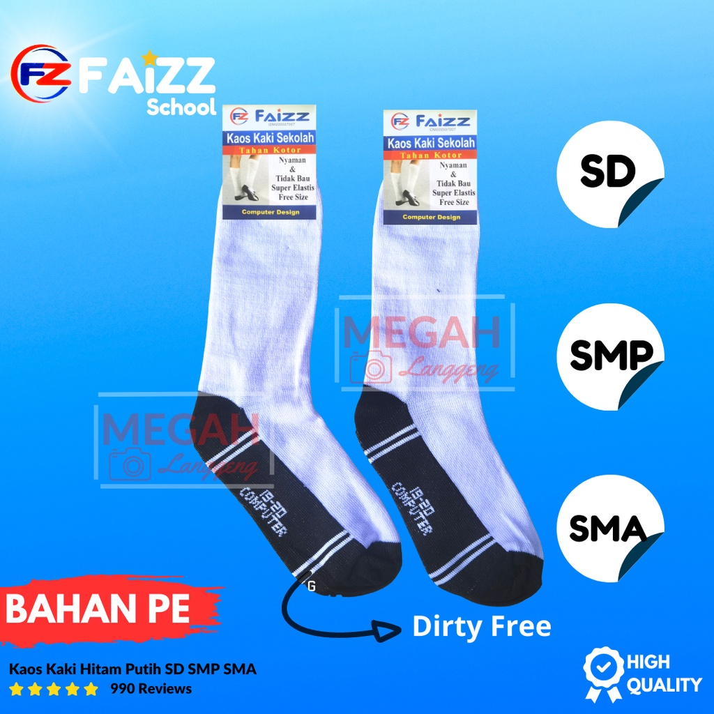 Kaos Kaki Sekolah SMP SMA Panjang Besar Selutut Hitam Putih - Kaos Kaki Wanita Muslimah Panjang Selutut warna cream putih hitam - kaos kaki wanita Selutut Bahan Tebal Kaos Kaki Panjang Kaos Kaki Wanita Kaos Kaki Polos - kaus kaki panjang selutut