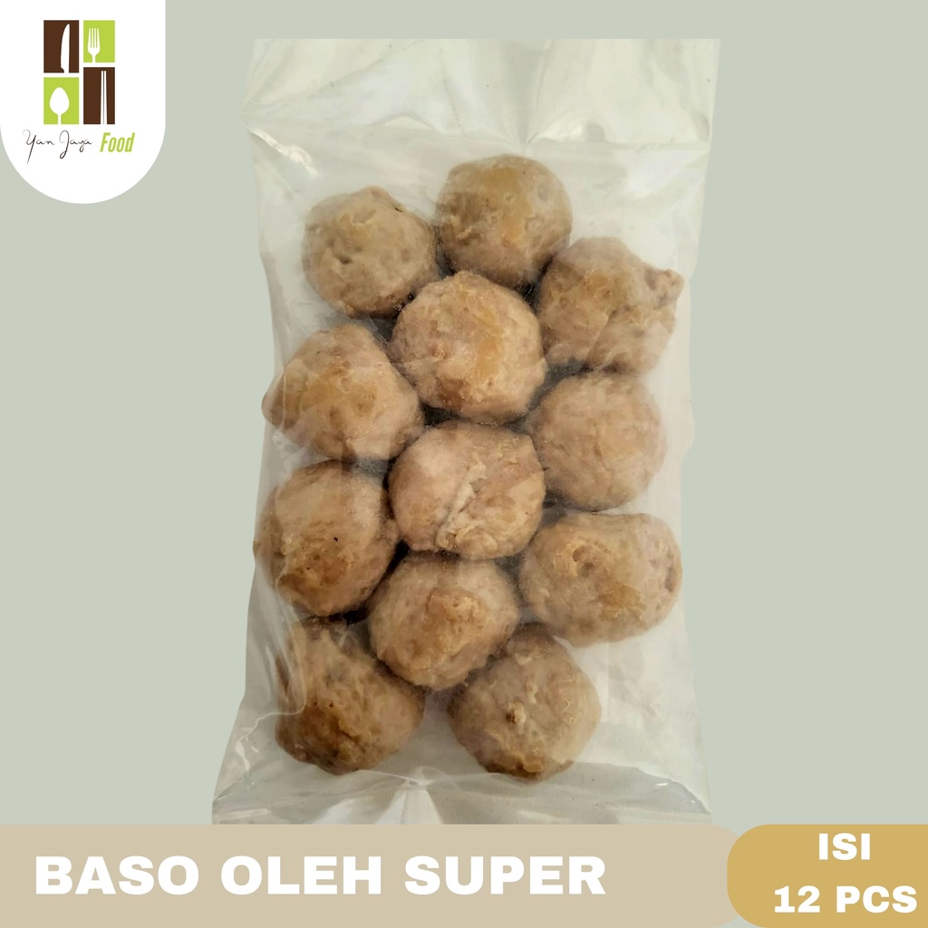 Baso Oleh Super Baso / Bakso Sapi Murah / Enak / Ekonomis /  Mutiara Sehat/ Lezat isi 12 Pcs / 20 Pcs