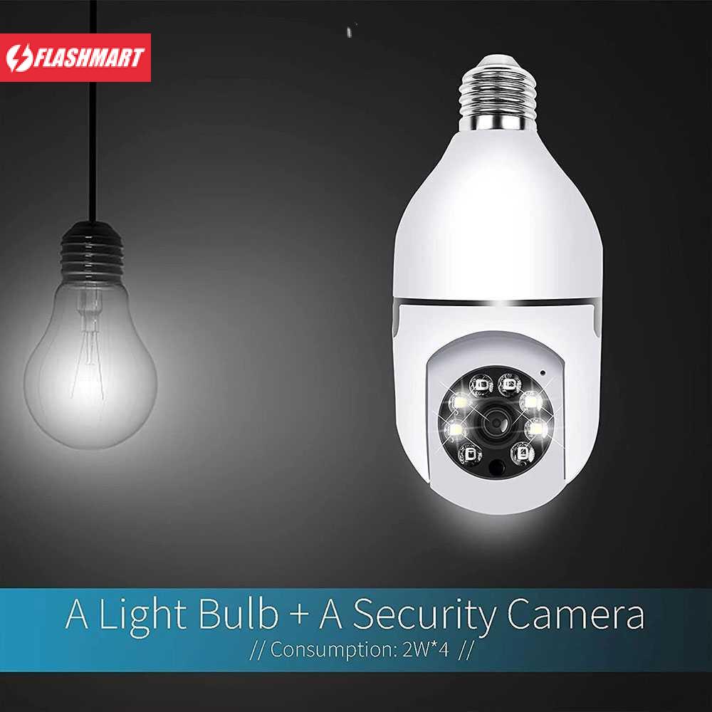 Flashmart CCTV WiFi IP Camera IR Motion Sensor E27 2MP - YCC-365 Plus