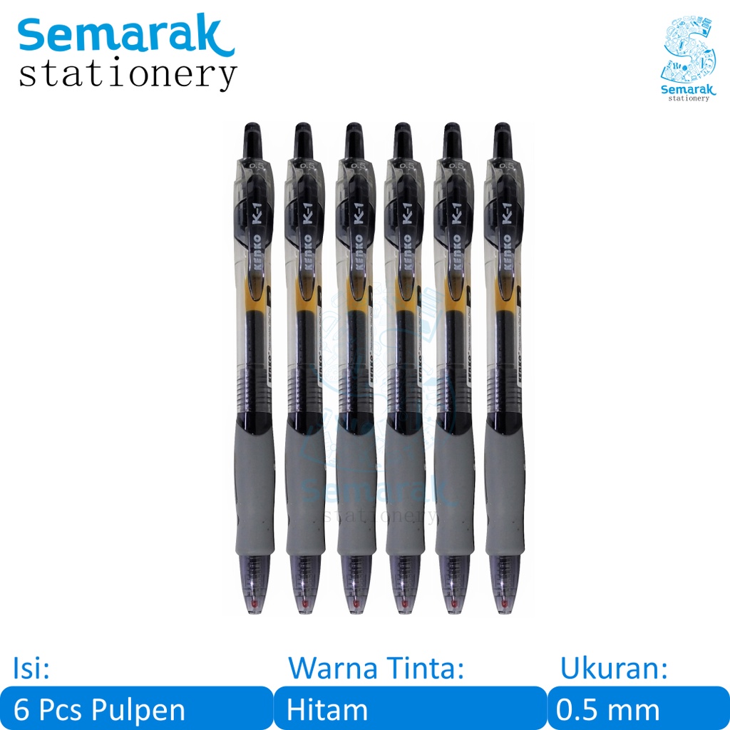 

Kenko K-1 Rectable Gel Pen 0.5 - Hitam [6 Pcs]