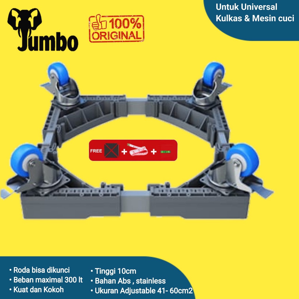 Roda Kulkas JUMBO  tatakan dudukan kulkas 1 pintu dan 2 pintu