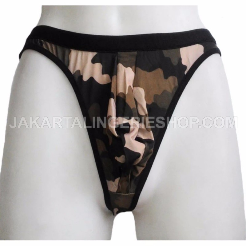 Jakarta Lingerie Sexy Gstring JLG035 Green Army Khusus Pria