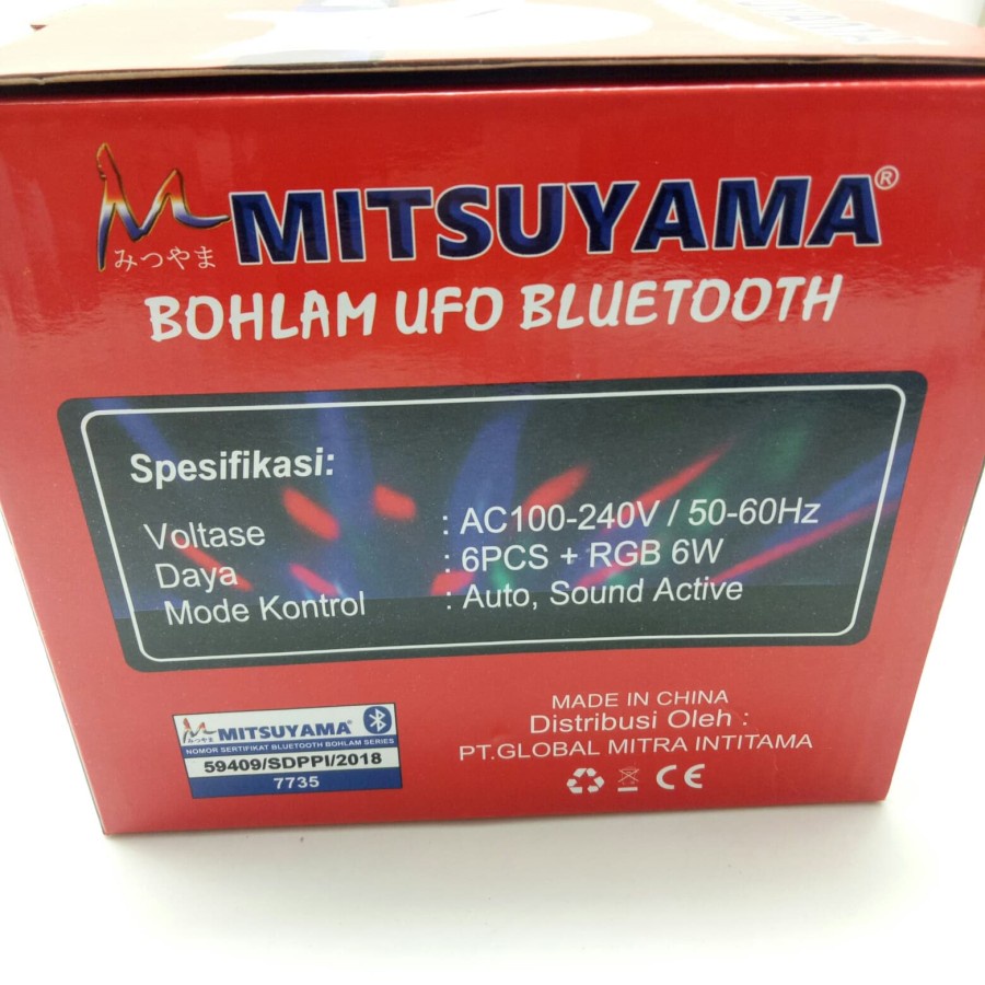 BOHLAM DISCO SPEAKER MITSUYAMA MS-0708 BT LAMPU LED