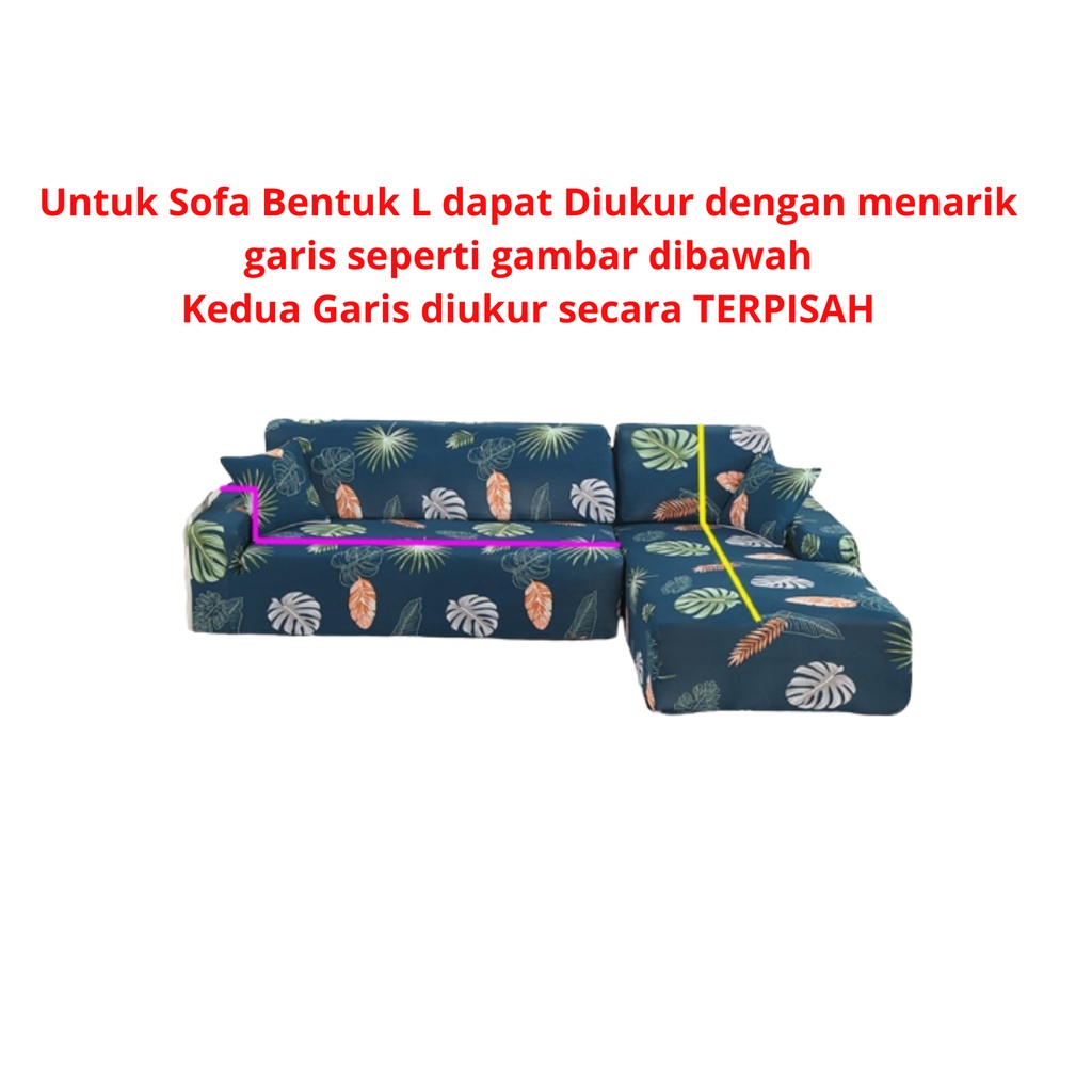 CS121A Sarung Sofa Cover Sofa 1 2 3 4 Seater Dudukan Variasi Motif