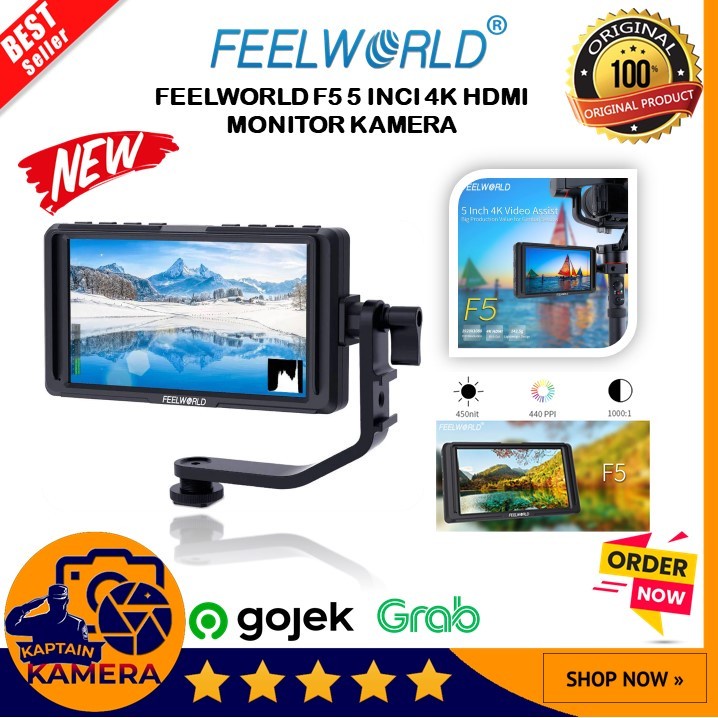 FEELWORLD F5 5 INCI 4K HDMI DSLR MONITOR KAMERA