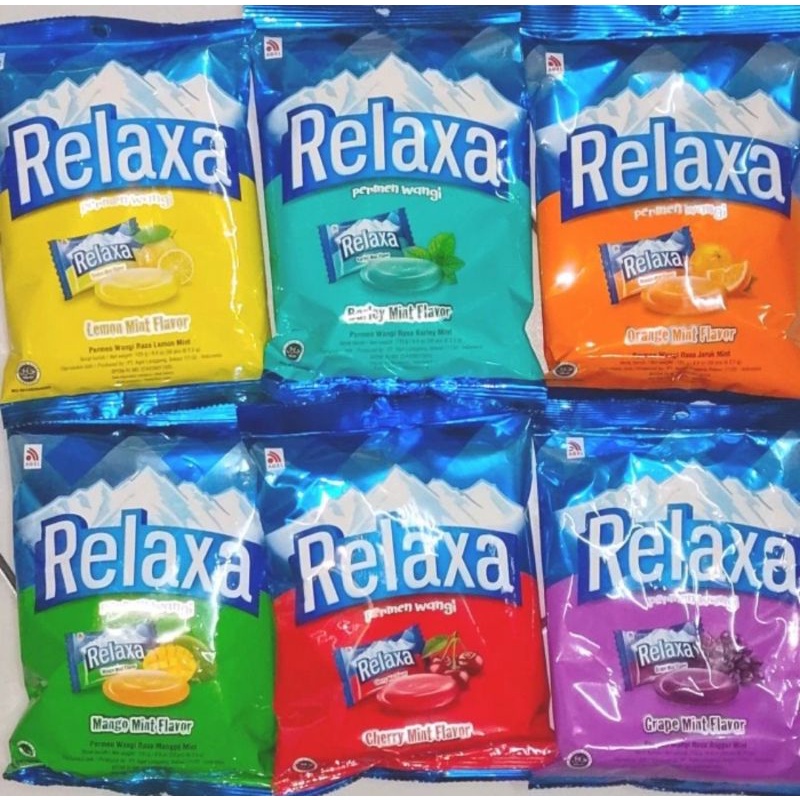 

Permen RELAXA 5 varian rasa 125Gr (50 x 2.5Gr)