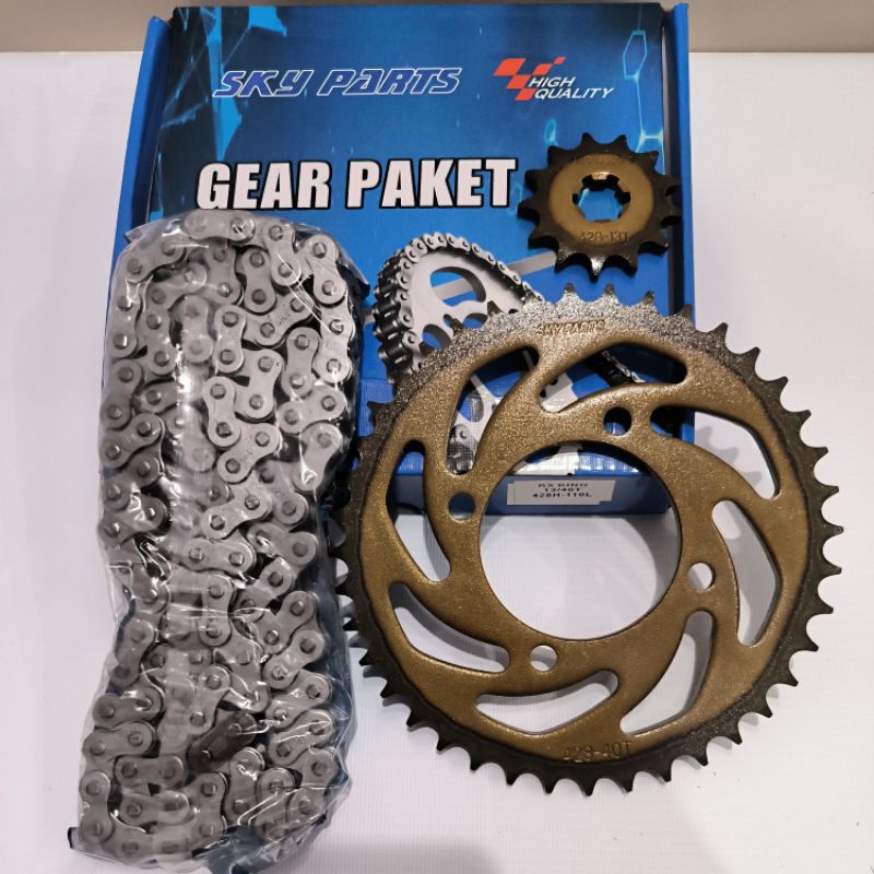 GEAR SET GIR PAKET DRIVE CHAIN KIT 428H RXK RX-KING NEW SKY PARTS