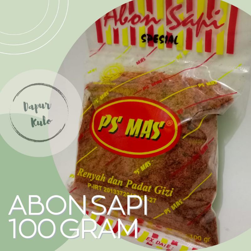 

Abon Sapi PS MAS asli khas Solo Rasa Manis dan Pedas (100 gram)