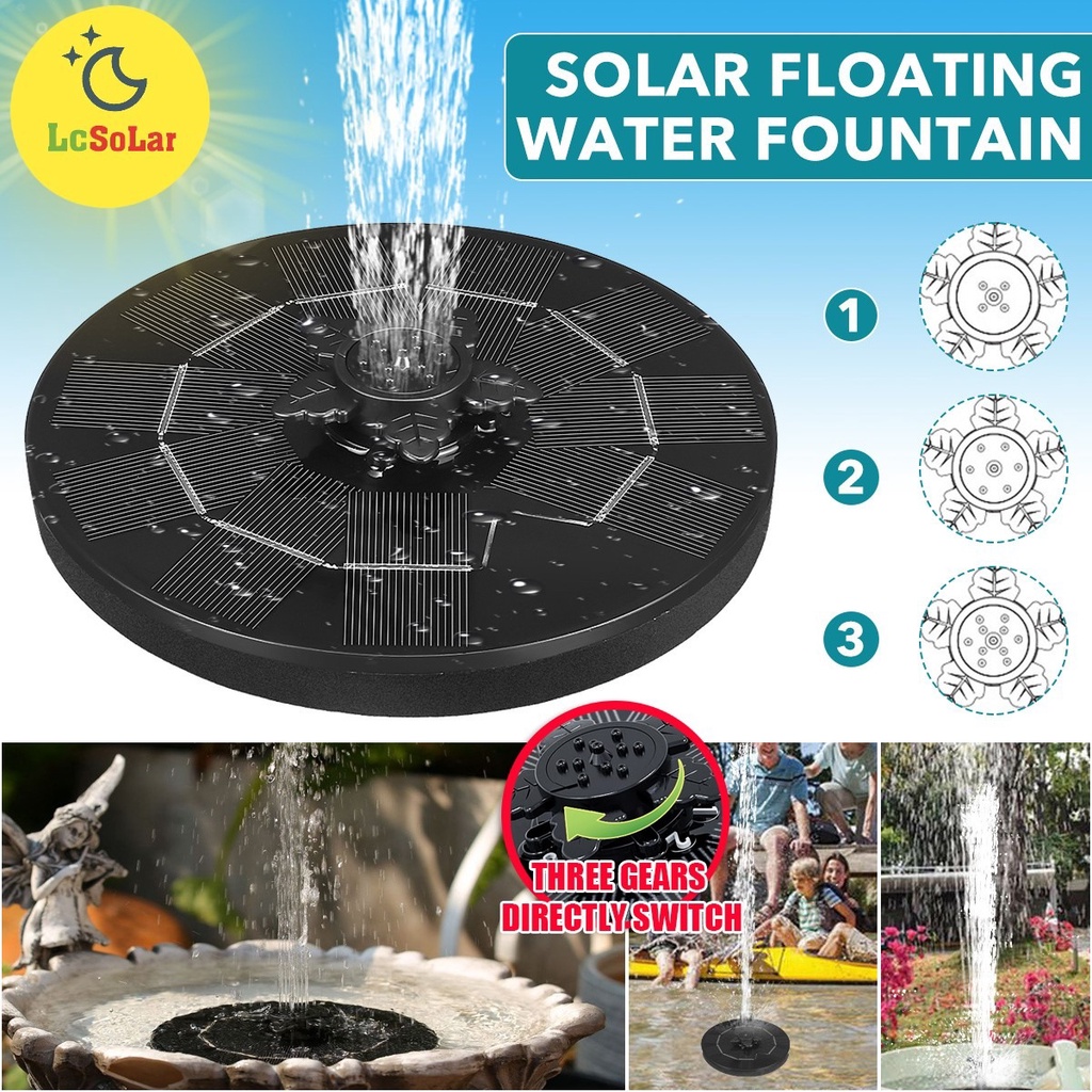 16CM Pompa Air Mancur Tenaga Surya Matahari untuk Kolam Outdoor / Pump Air Celup Solar Panel Solar Water Fountain