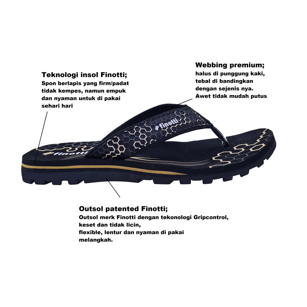 Sandal jepit premium Finotti Benton