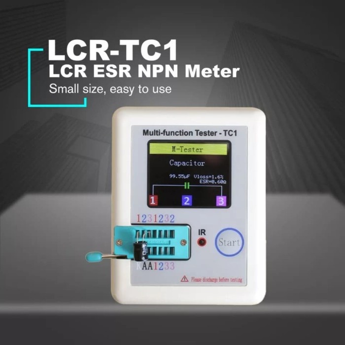 LCR TC1 TFT Backlight Transistor Tester Diode Triode Meter NPN PNP ESR
