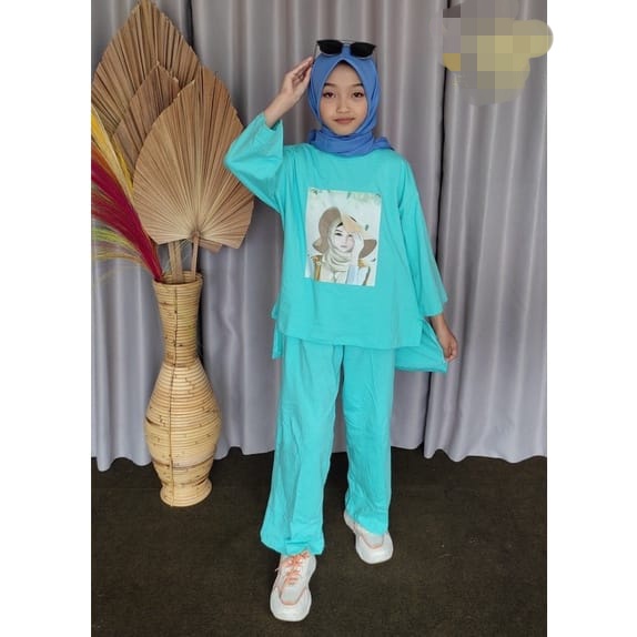 Setelan Anak Perempuan || Setelan Anak Remaja || Setelan Crinkle Airflow || Setelan Baju Anak Peremp