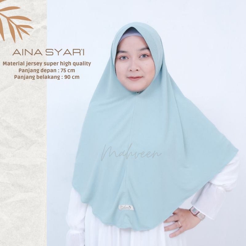 Aina Syari/Hijab jersey syari/hijab jersey premium syari/hijab premium murah/hijab jersey high quali