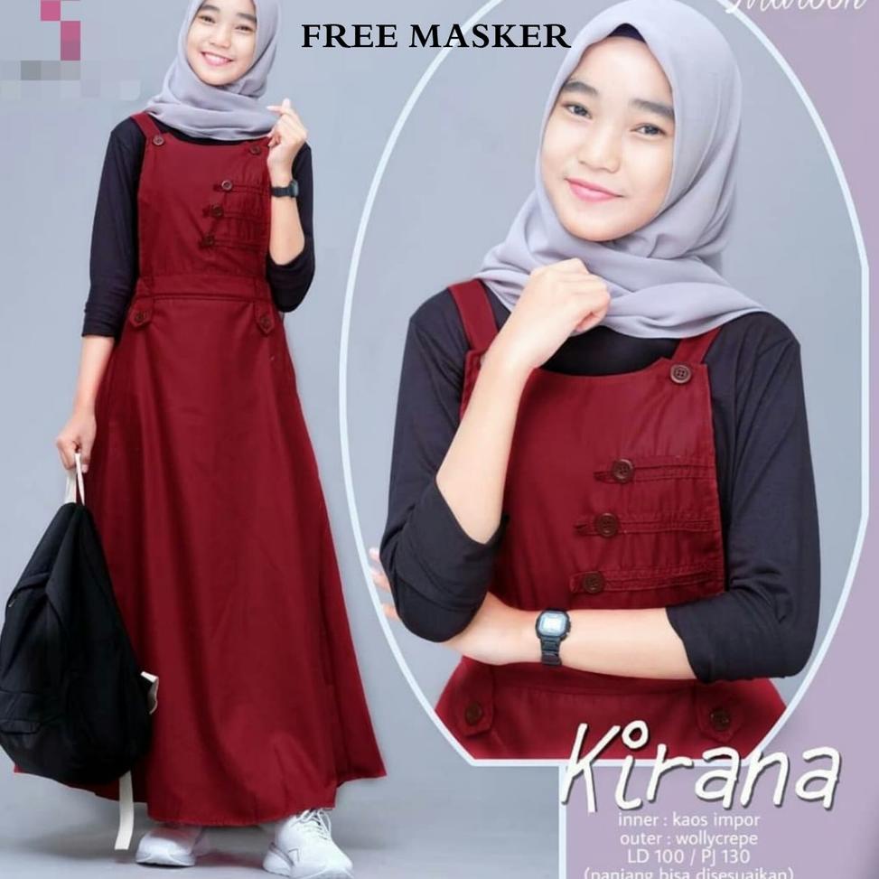 ㅄ Kirana Set Anak (+INNER) / Gamis Anak Terbaru 2022 / Busana Muslim Anak Tanggung / Baju Remaja / O