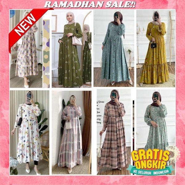 Zoya Haruma Dress Putih - Gamis Motif Wanita - Wudhu Friendly Gamis Wanita Terbaru 2023 Baju Gamis M