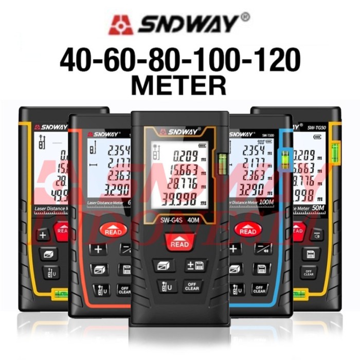 SNDWAY Meteran Laser Digital Distance 100 Meter