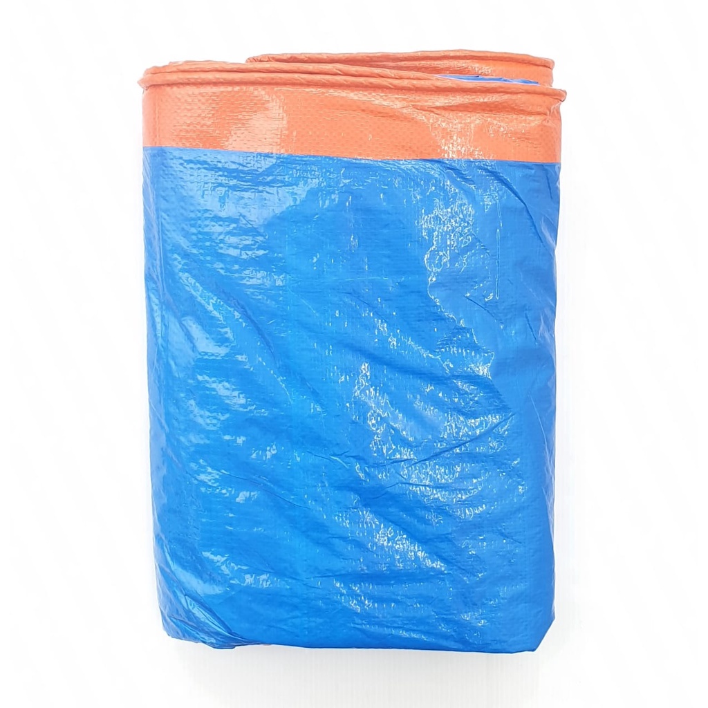 Rajawali ORI 100% Super UV A3 3x4 Meter BIRU MUDA ORANGE Terpal Plastik PREMIUM Bagus Awet Dan Murah