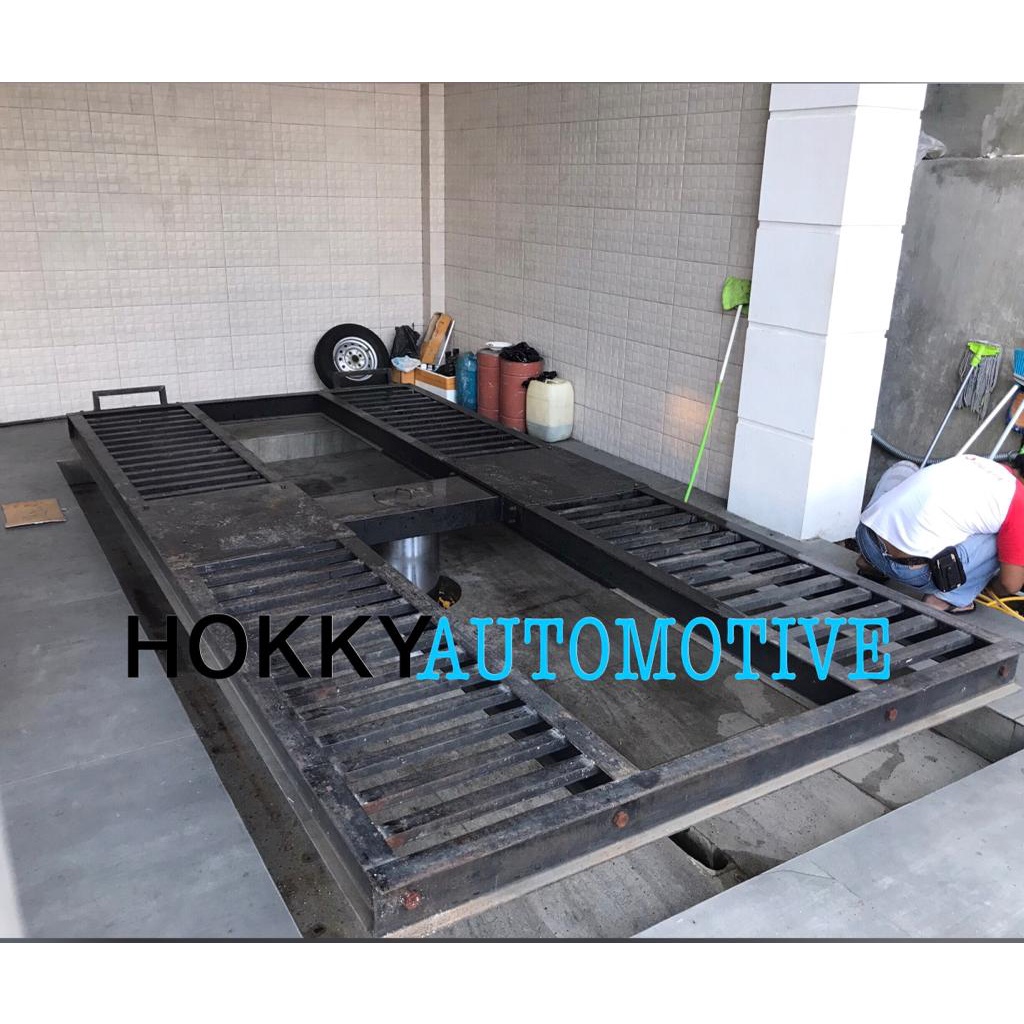 single post lift full hardchrome 6 ton / hidrolik cuci mobil truck 6 ton + oli hidrolik