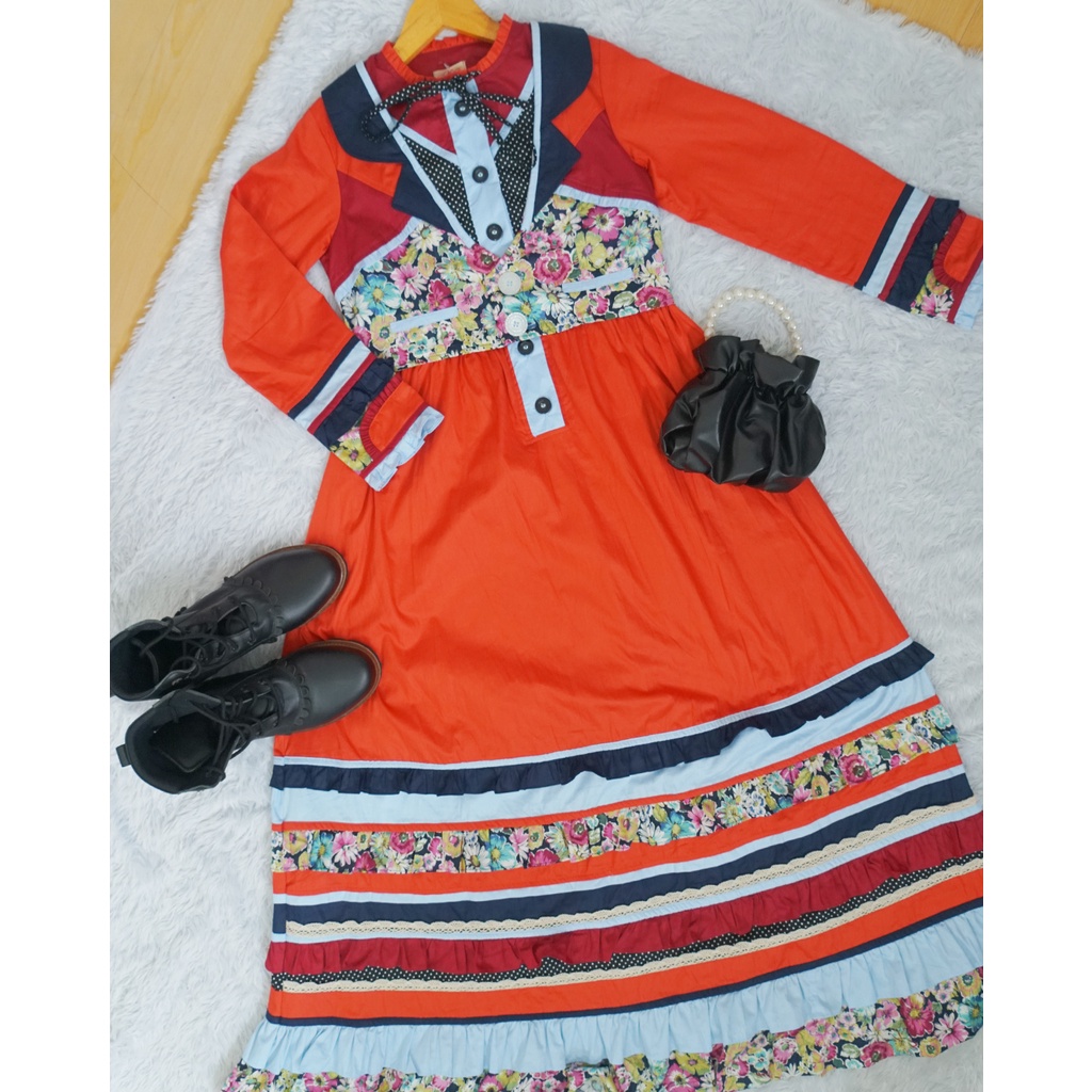 DRESS KOREA GAMIS TERBARU ESME GAMIS BRANDED KEKINIAN ESME SPRING IN JEJU GAMIS MUSLIMAH GAMIS UNIK 