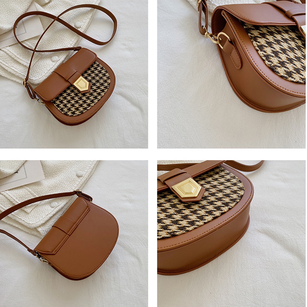 Shoulder Bag Saddle Bag PU Tas  Selempang Tas Wanita Crossbody Bag