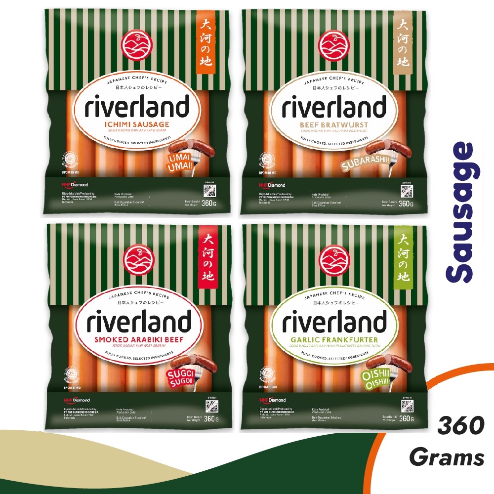 

Riverland Sosis Bratwurst / Frankfurter / Smoked Arabiki / Ichimi Sausage 360 gr