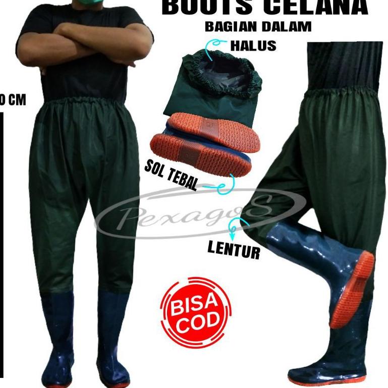 READY SEPATU BOOTS KARET CELANA PANJANG SEPINGGANG PETANI SAWAH ((110 cm )) SEPATU SAWAH BOOTS KARET