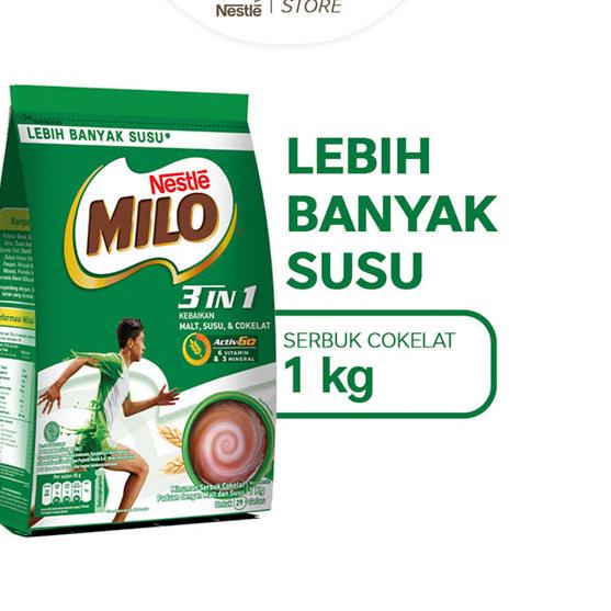 

FLASH SALE⚡ MILO 3in1 ACTIV-GO Susu Coklat Pouch 1kg