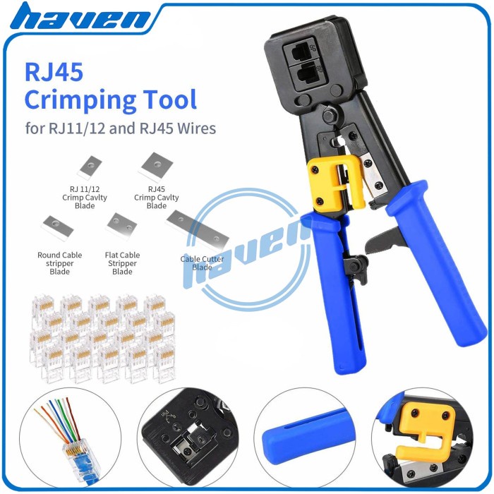 Terlaris Crimping Tools Rj45 / Tang Crimping Lan Cat5 Cat6