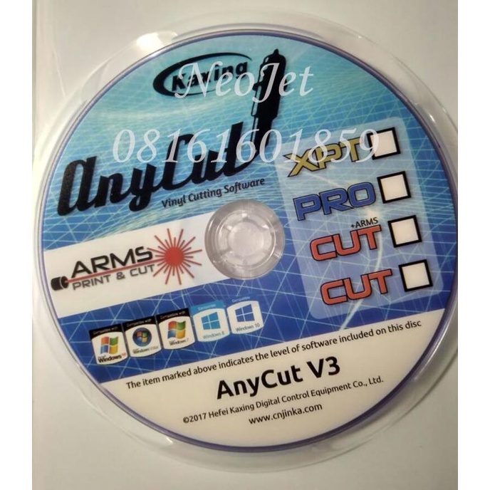 Software Anycut (Countur Cut) For Jinka 361, 721, 1351 JUAL